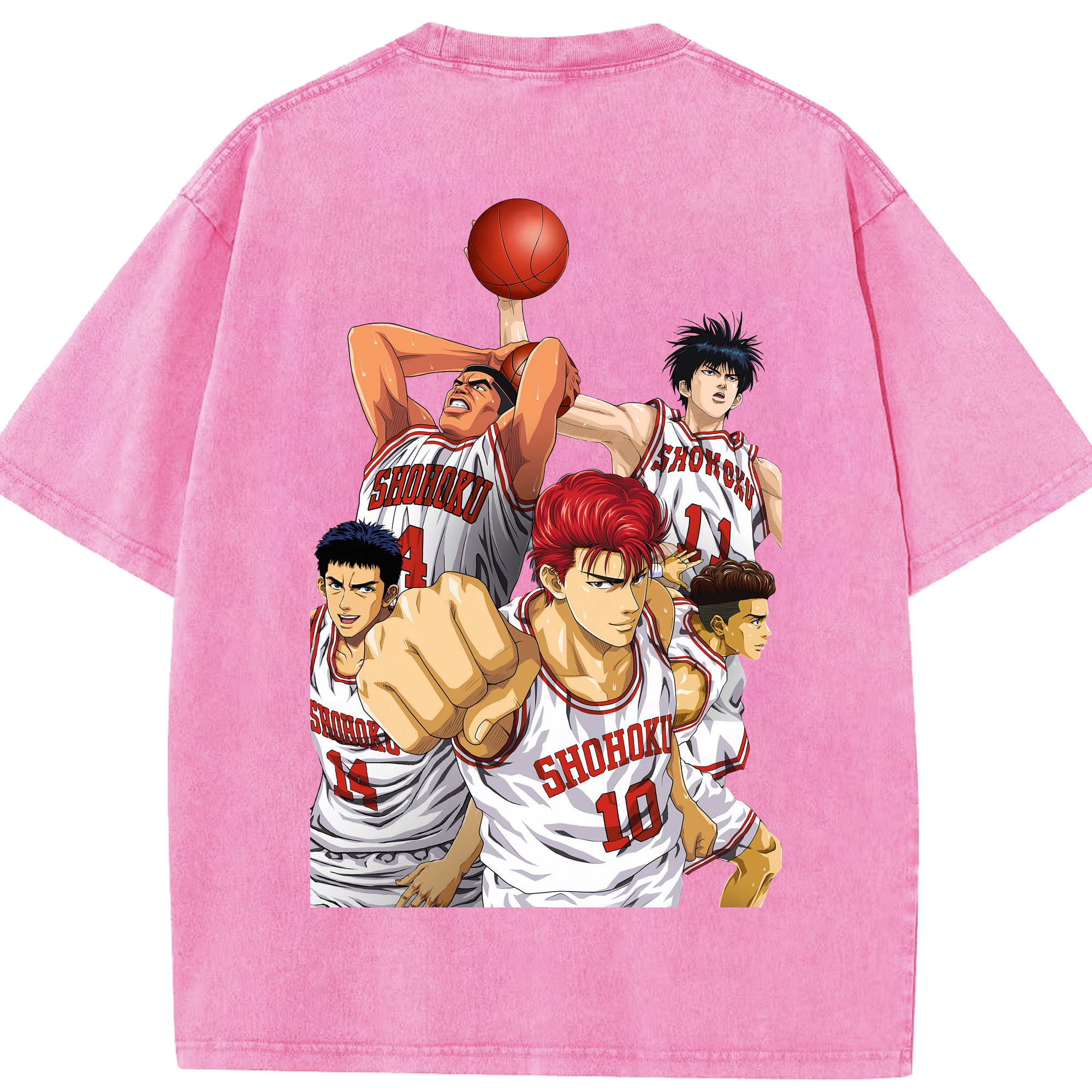 （画像用） SLAM DUNK／スラムダンク 綿100% ヴィンテージ風 半袖Tシャツ（背面プリント）